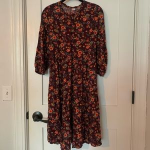 Autumnal midi dress